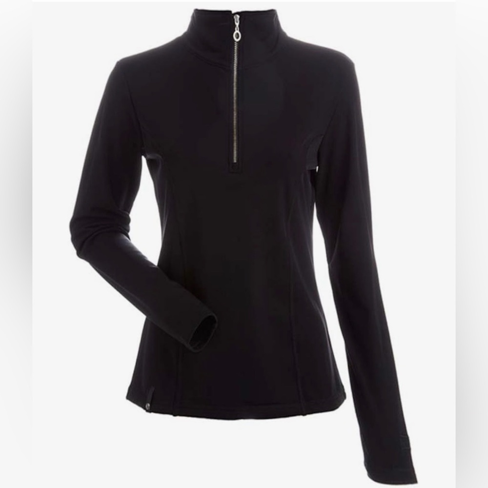 Nils Women’s XL Robin 1/4 Zip Black  Heavyweight Base Layer  Sweat Wicking EUC